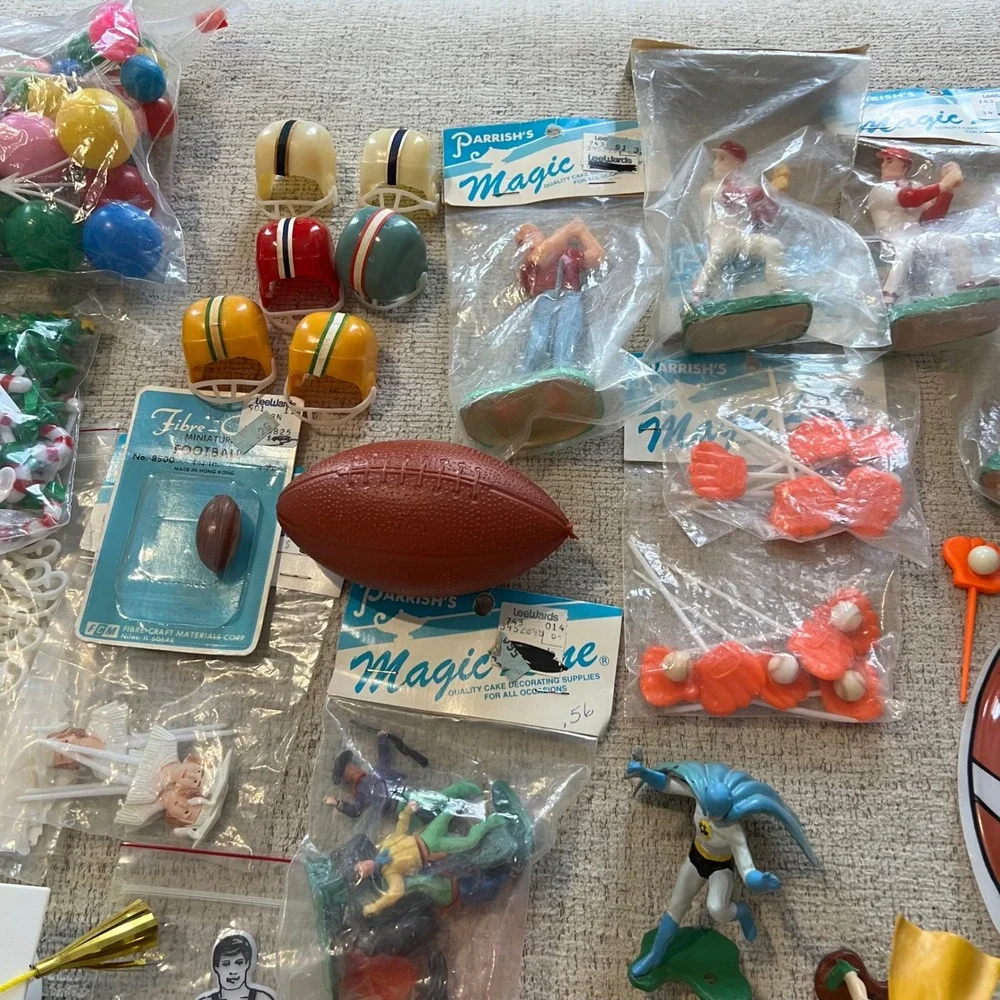 Vintage Lot Cake Toppers Decor Holiday Birthday Disney Garfield Sports Baby More